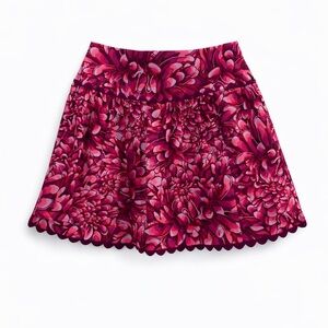 NWT Kika Vargas x Target Pink Floral Scallop Hem Mini Skirt Size 6